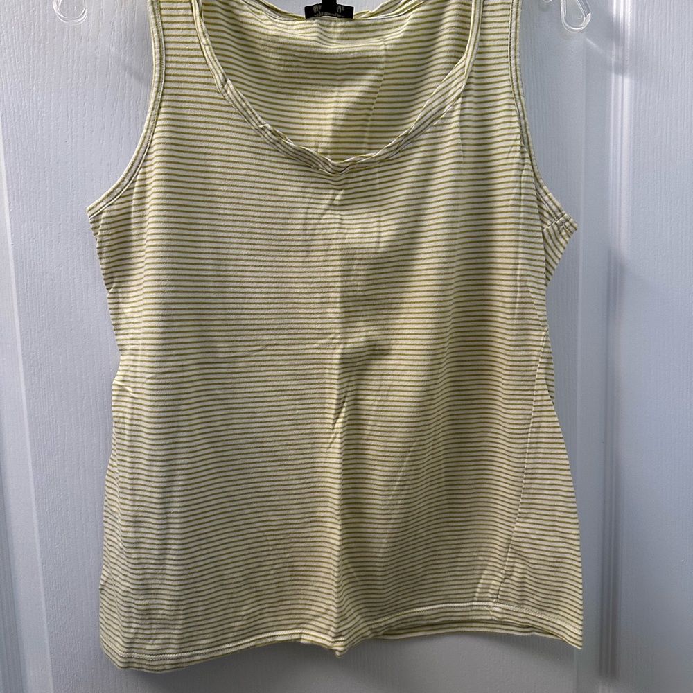 Talbots Green Striped Tank Top